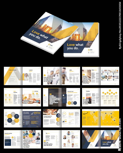 公司宣传画册id版面设计模板图片