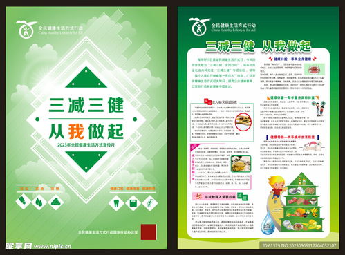 三减三健 宣传海报设计图