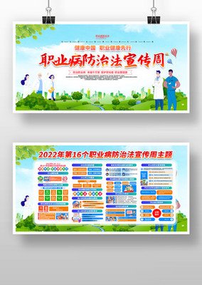 预防职业病 健康你我他——2022年职业病防治法宣传周展板
